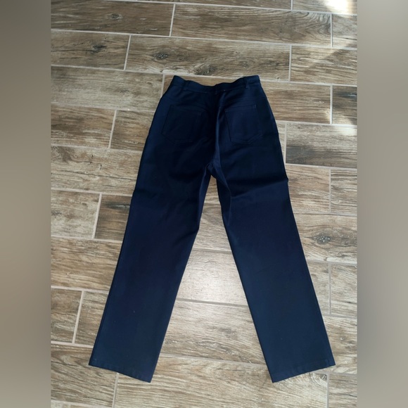 ST JOHN Sport by Marie Gray Pants Navy Blue Straight Leg Size 4 - Picture 2 of 4